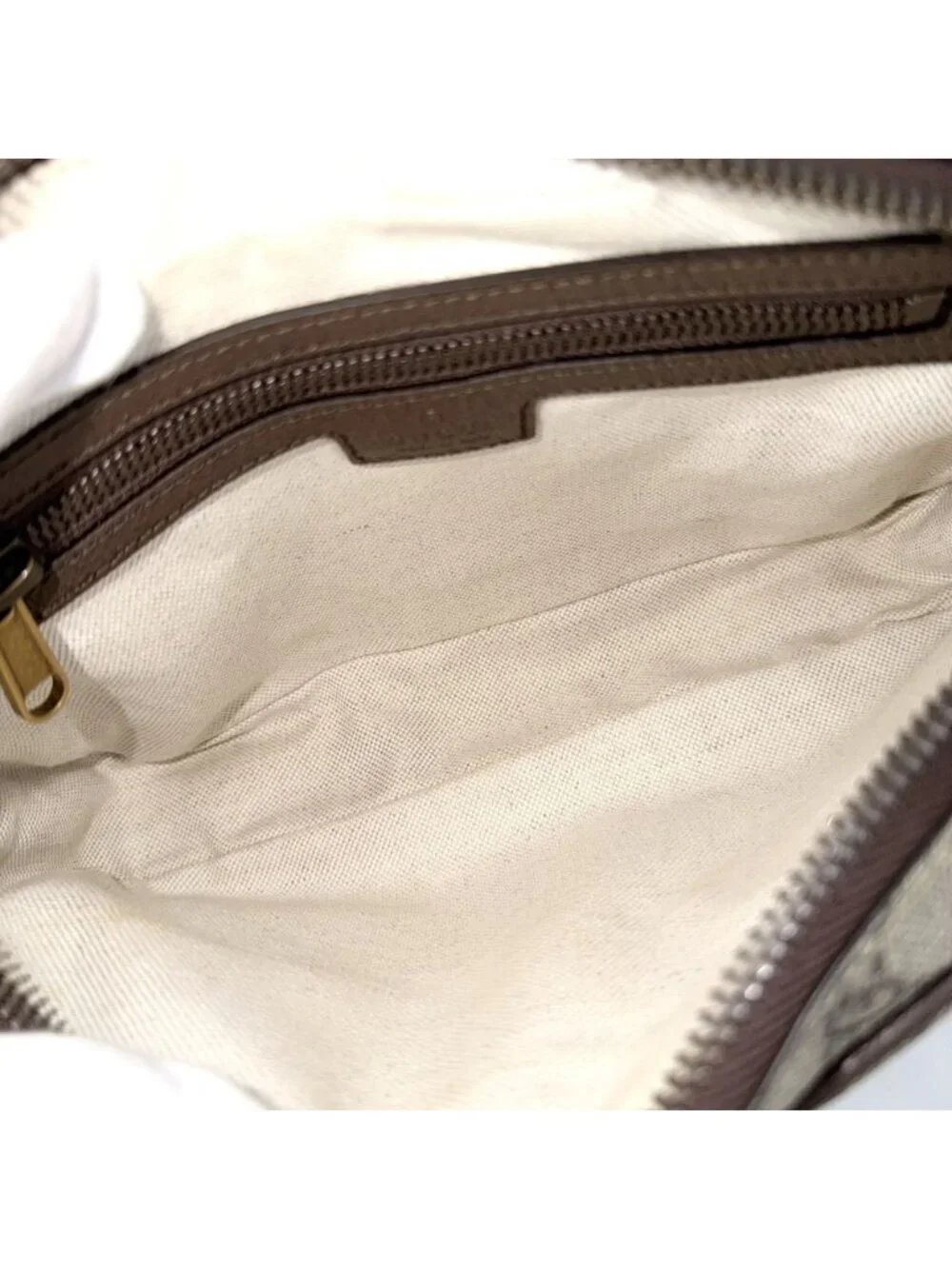 Gucci Belt Bag Ophidia Bag Sherry Line GG Supreme Canvas Leather Beige Brown